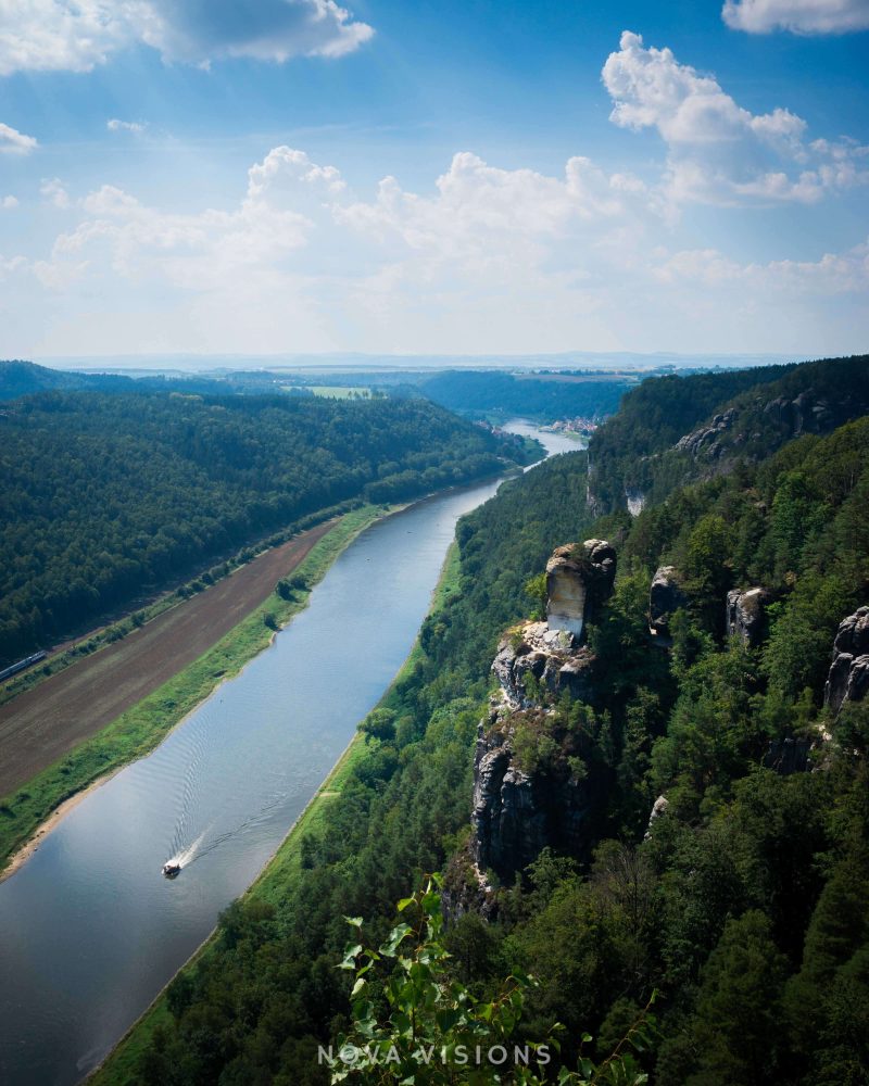 Fluss Elbe in der Sächsischen Schweiz