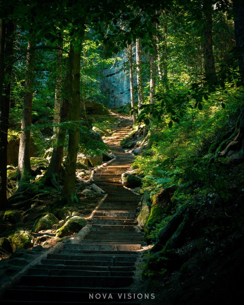 Treppe Richtung Schwedenlöcher