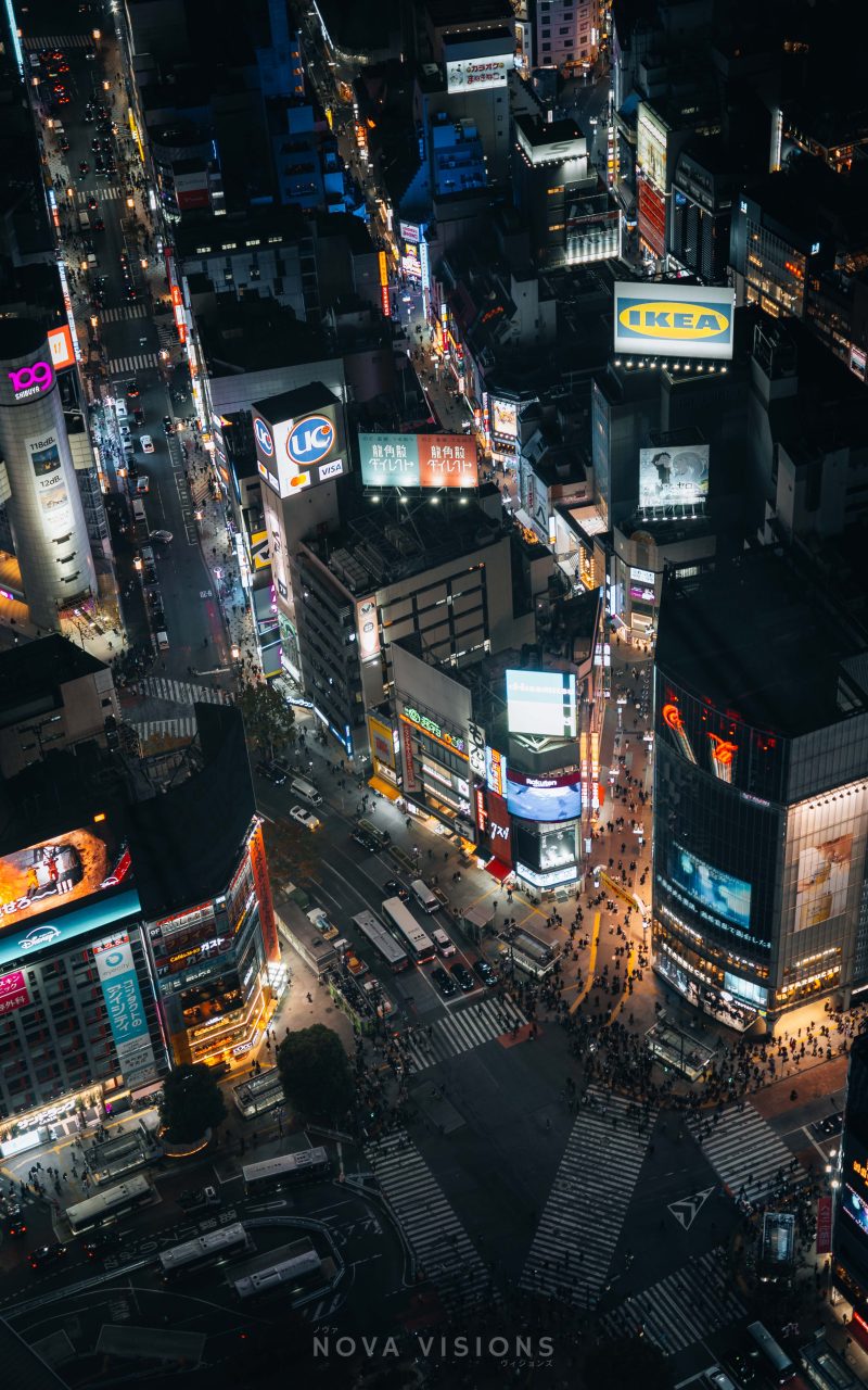 Blick auf Shibuya von Shibuya Sky