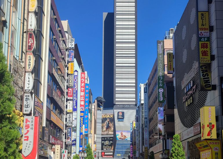 Der Rotlichtbezirk Kabukichō in Shinjuku