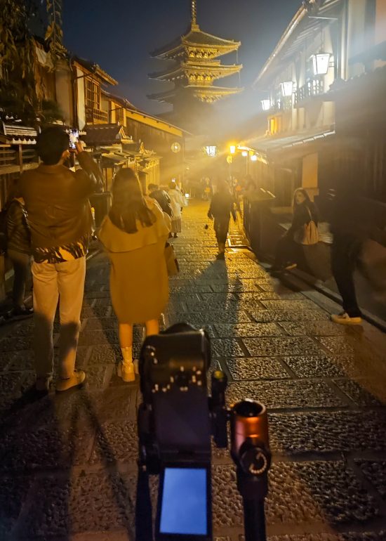 Hōkan-ji Tempel am Abend