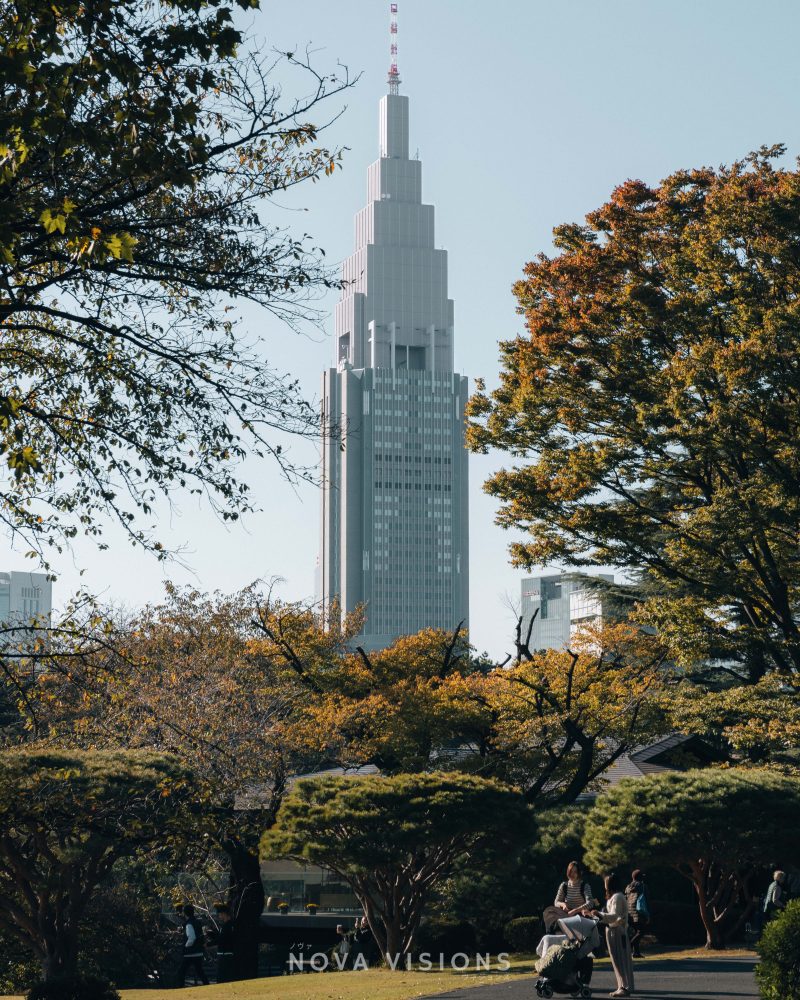 Die Großstadt im Hintergrund