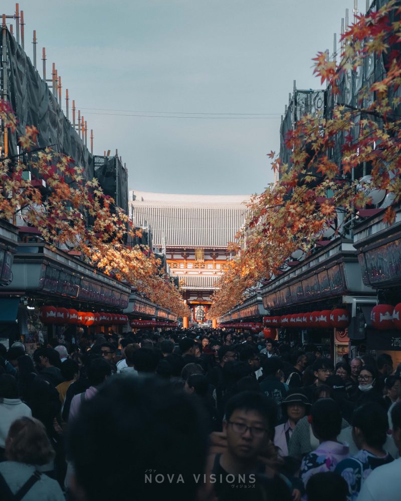 Die Nakamise-dori Straße zum Asakusa-Schrein