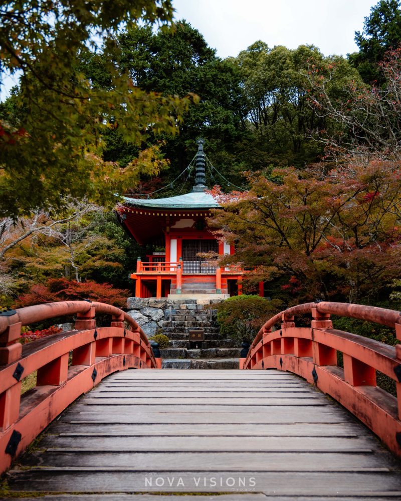 Holzbrücke zum Pavillon