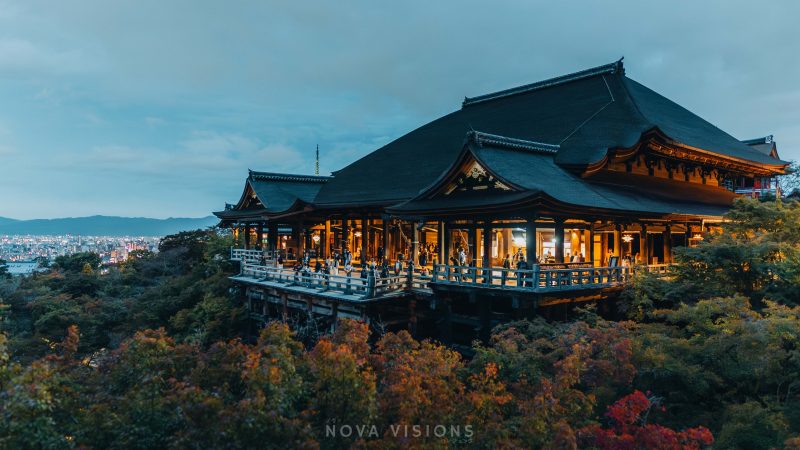 Kiyomizu-dera bei Sonnenuntergang