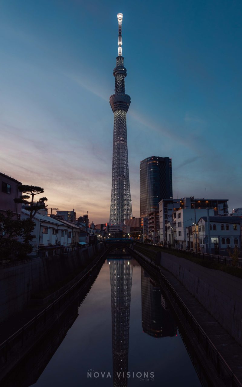 Tokyo Skytree zum Sonnenuntergang