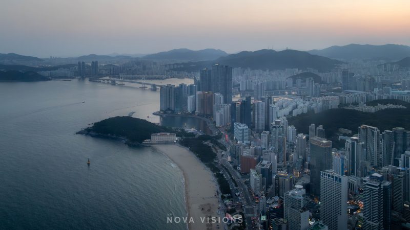 Busan bei Sonnenuntergang
