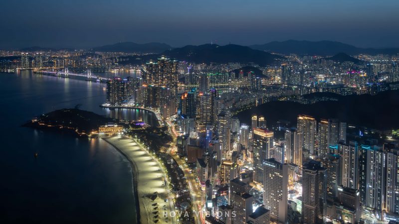 Busan in der blauen Stunde