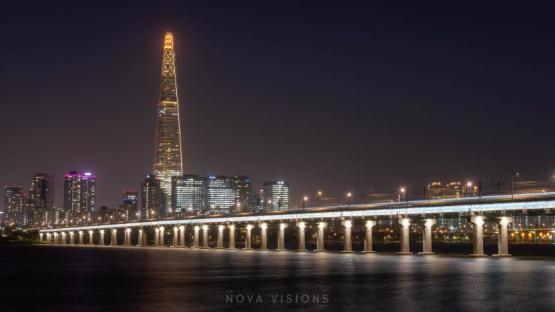 Jamsil Railway Bridge mit Lotte World Tower